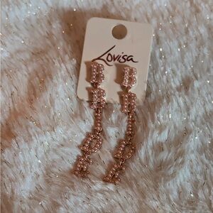 Lovisa Rose Gold 'BRIDE' Drop Earrings